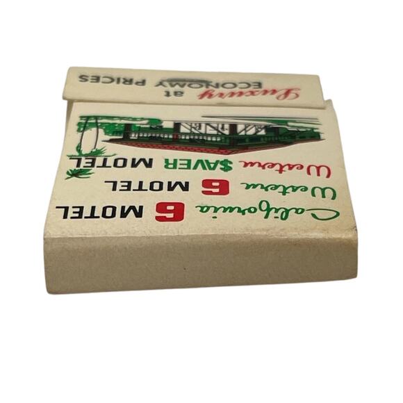 Vintage California Western 6 Saver Motel Advertising Matchbook Cover Unstruck - Picture 3 of 6